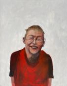 James Donovan (b.1974), a signed and dated oil on board titled 'Imp' 2002, in a painted tray frame