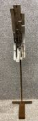 A mid-century Constructivist style abstract sculpture by Robert De Quin with welded upright steel