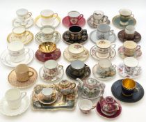 A collection of miscellaneous 19th century and later porcelain to include coffee cans and other cups