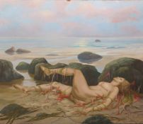 Willy Rondas (1907-1975), an oil on board study for 'La Naissance d'Aphrodite' 1969, signed to the
