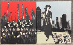 Julian Pedraza (b.1982), two signed and dated contemporary acrylic paintings on canvas titled 'Il Ya