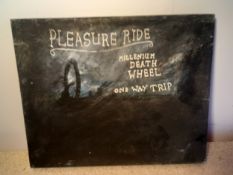 A mixed media painting on board by Harry Adams (STOT21stCPlanB) with title to reverse. 30x24cm.