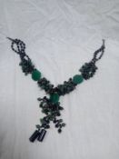 A beaded necklace.