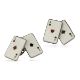 A PAIR OF 1920'S SILVER AND ENAMEL PLAYING CARD CUFFLINKS, LANGSTONE c.1920 - Image 1 of 3