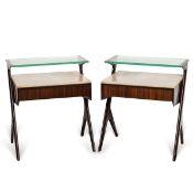 A PAIR OF ITALIAN ROSEWOOD SIDE TABLES BY VITTORIO DASSI c.1950