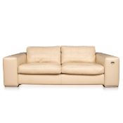 FENDI: A LARGE FAUX CROCODILE LEATHER SOFA BY FENDI, ITALY c.1990