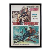 AN ORIGINAL JAMES BOND 'THUNDERBALL' POSTER c.1971, ITALIAN RE-RELEASE