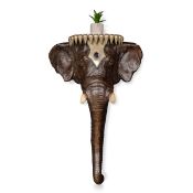 ANTHONY REDMILE: AN UNUSUAL ELEPHANTS HEAD CONSOLE TABLE, LONDON c.1980