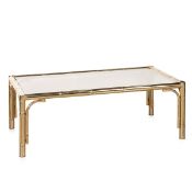A BRASS COFFEE TABLE ATTRIBUTABLE TO MAISON JANSEN c.1970