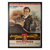 A JAMES BOND GOLDFINGER FILM POSTER, FRENCH RELEASE