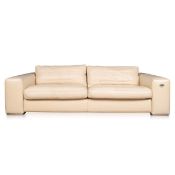 FENDI: A HUGE FAUX CROCODILE LEATHER SOFA, ITALY c.1990