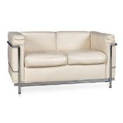 MANNER OF LE CORBUSIER: A LEATHER SOFA , ITALY c.1980