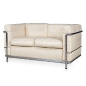 MANNER OF LE CORBUSIER: A LEATHER SOFA, ITALY c.1980