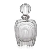 AN ITALIAN ART DECO SILVER AND CUT GLASS DECANTER c.1960