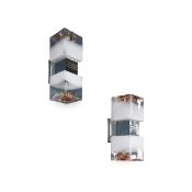 GAETANO SCIOLARI FOR MAZZEGA, MURANO c.1970: A PAIR OF ITALIAN WALL LAMPS