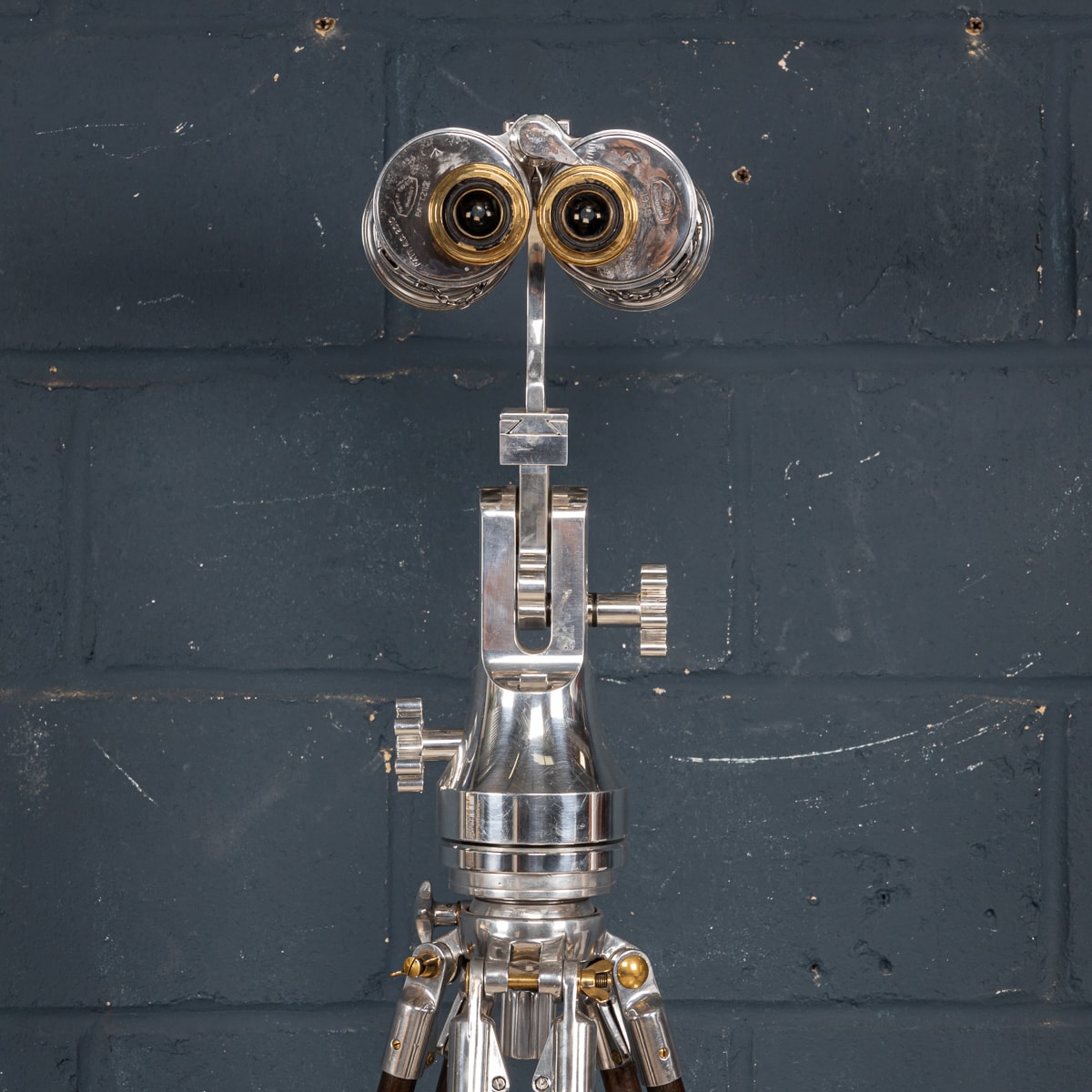 A SET OF 20TH CENTURY ENGLISH POLISHED OBSERVATION BINOCULARS BY ROSS c.1940 - Image 4 of 20