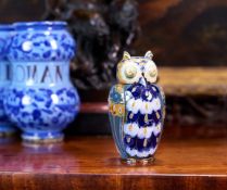 A RARE DOULTON LAMBETH OWL JAR AND COVER DESIGNED BY MARK MARSHALL