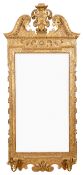 A FINE MID 18TH CENTURY GEORGE II PERIOD GILTWOOD GIRONDOLE MIRROR
