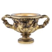 A 19TH CENTURY BRONZE MODEL OF THE WARWICK VASE, C. 1880