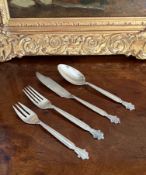 GEORG JENSEN: A DANISH STERLING SILVER CUTLERY SET