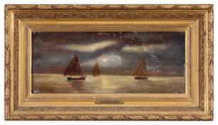 19TH CENTURY NORTH EUROPEAN SCHOOL: 'MOONLIGHT SAIL'