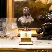 ROYAL PROVENANCE: JOSEPH EDGAR BOEHM (1834-1890): A BRONZE PRESENTATION BUST OF QUEEN VICTORIA