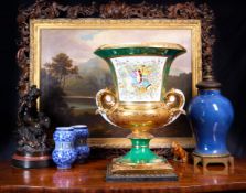 A FINE PORCELAIN CAMPANA VASE IN THE STYLE OF THE GARDNER MANFACTORY, MOSCOW