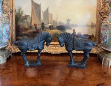 A PAIR OF CHINESE TANG STYLE HORSES