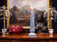 A 19TH CENTURY GRAND TOUR MODEL OF A CLASSICAL URN ON STAND