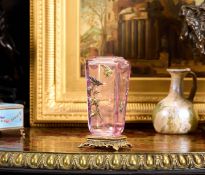 BACCARAT FOR ESCALIER DE CRISTAL: A FINE MINIATURE ORMOLU MOUNTED VASE CIRCA 1890