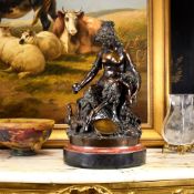 A FINE EARLY 19TH CENTURY FRENCH BRONZE OF A FEMALE SATYR AFTER CLODION (1738-1814)