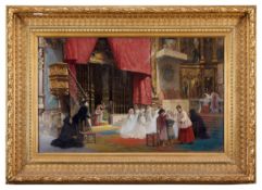 JUAN JIMENEZ Y MARTIN (SPANISH, 1858-1901): 'LES COMUNIONES D'AVILA'