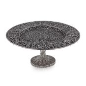 A RARE 19TH CENTURY INDIAN KUTCH TAZZA BY ELKINGTON, C. 1869