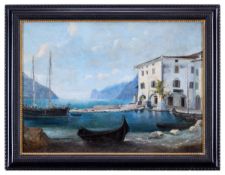 19TH CENTURY ITALIAN SCHOOL: LAKE GARDA C 1850