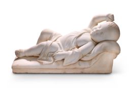 PIETRO BAZZANTI (ITALIAN, 1825-1895): A MARBLE FIGURE OF A CHILD