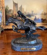AFTER FREDERIC REMINGTON (AMERICAN,1861-1909): 'CHEYENNE' BRONZE