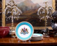 A SET OF SIX IMPERIAL PLATES OF PERSIA BY SPODE