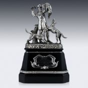 A 19TH CENTURY STERLING SILVER HUNTING TROPHY, ELKINGTON, C. 1894