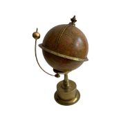 A RARE LATE 19TH CENTURY 'OVERSEAS EMPIRE' NOVELTY GLOBE CLOCK BY SMITH & SON