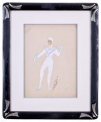 ERTE (FRENCH, 1892-1990): A GOUACHE ON PAPER COSTUME DESIGN