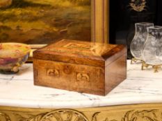 A 19TH CENTURY TUNBRIDGEWARE JEWELLERY BOX