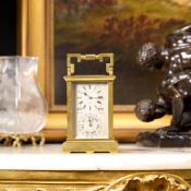 A VERY RARE LATE 19TH CENTURY CARRIAGE CLOCK WITH ANNUAL CALENDAR