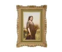 KPM: A LARGE LATE 19TH CENTURY BERLIN PORCELAIN PANEL DEPICTING RUTH