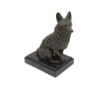 A BRONZE MODEL OF A FOX