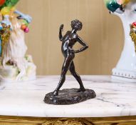 GABRIELLE BEDELL-BRICHARD: A BRONZE STUDY OF PUCK CAST BY SUSSE FRERES