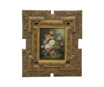 A 17TH CENTURY STYLE OIL ON PANEL OF A STILL LIFE