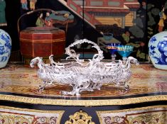 A LARGE LATE 19TH CENTURY FRENCH SILVER JARDINIERE BY ALPHONSE DEBAIN, PARIS