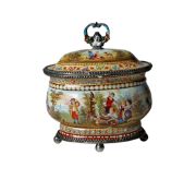 A RARE 19TH CENTURY VIENNESE ENAMEL MINIATURE CASKET C. 1870