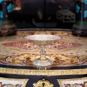 A 19TH CENTURY GERMAN SILVER GILT TAZZA