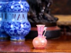 A MURANO SCAVO IRIDESCENT GLASS VASE ATTRIBUTED TO SEGUSO VETRI D'ARTE